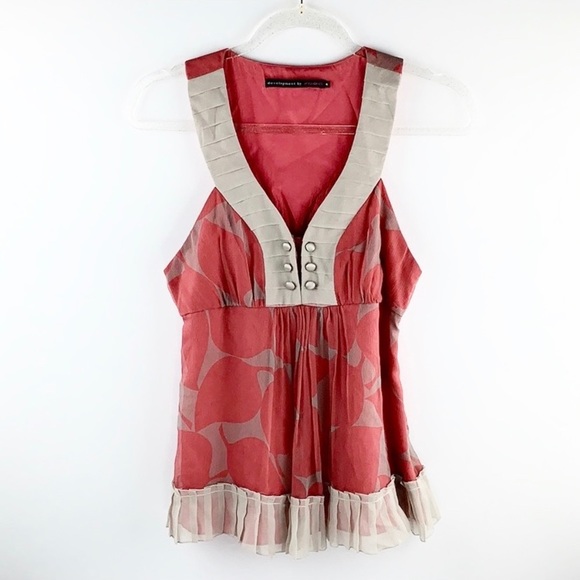Anthropologie Tops - ERICA DAVIES | 100% Silk Ruffled Abstract Cami Top